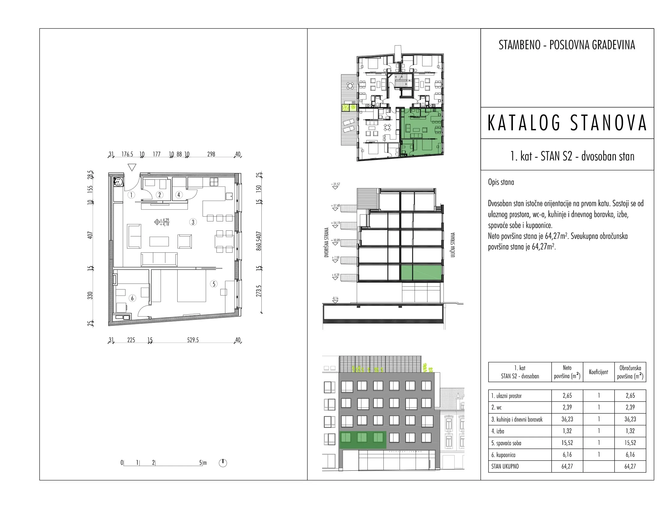 zagreb, donji grad, jedinstven dvosoban stan u novogradnji, površine 76 m² - slika 16