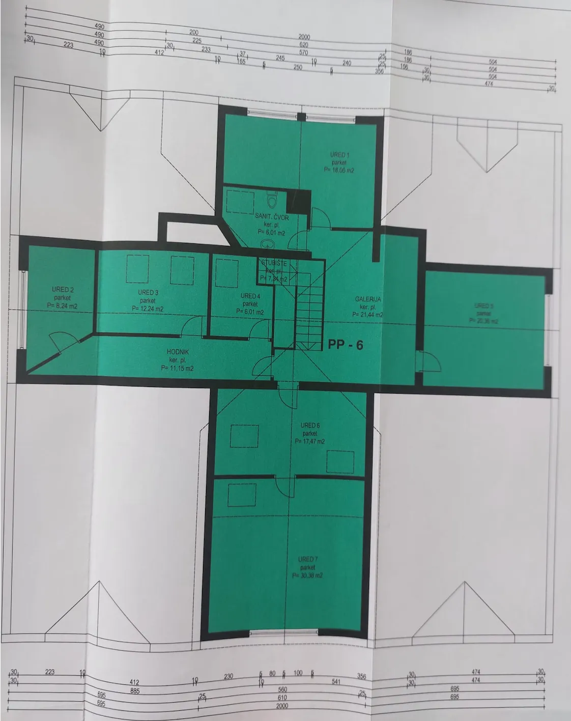 dugo selo, dvoetažni poslovni prostor površine 177,48 m2 - slika 10