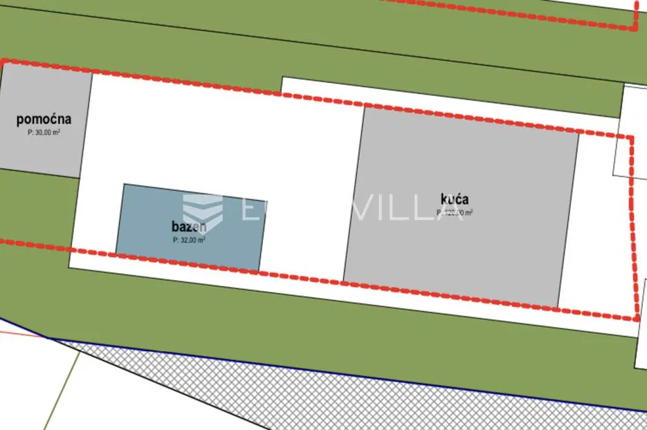 Istra, Medulin, građevinsko zemljište 800 m od mora - 1036 m2