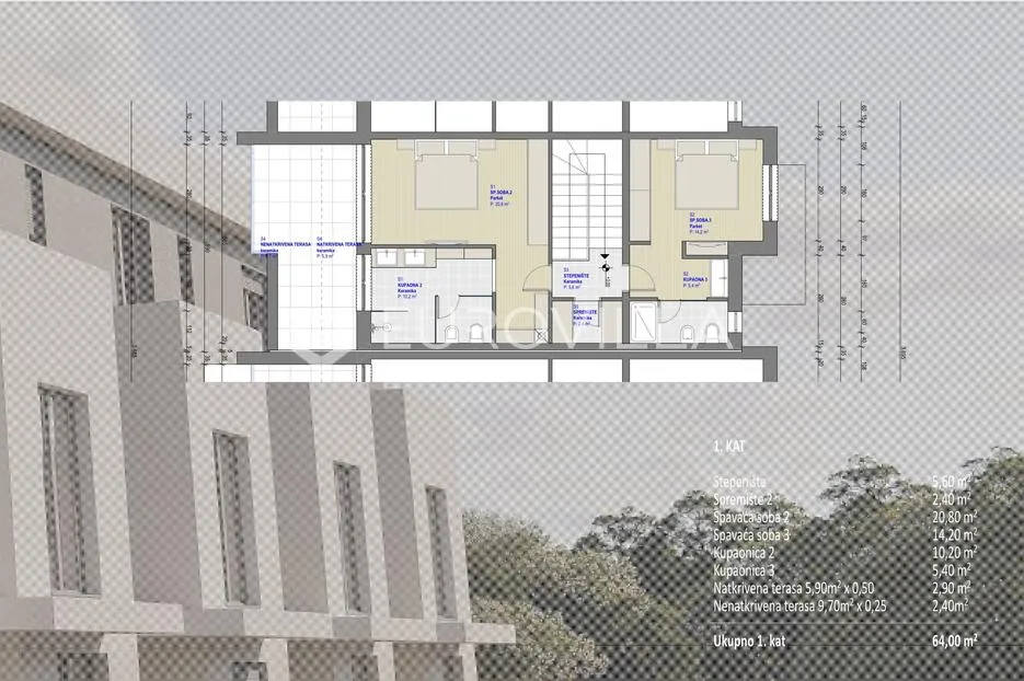 umag, zambratija: moderna kuća u nizu s otvorenim pogledom na more, 200 m od obale - slika 4