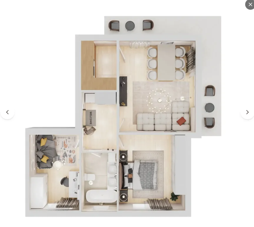 zagreb, jarun, novogradnja, trosoban stan 79,12 m² - slika 6