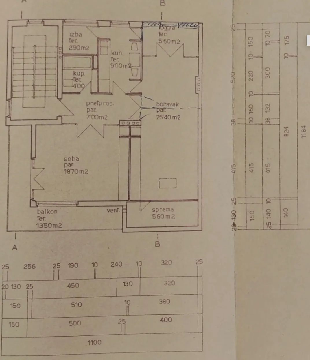 zagreb, šalata, trosoban stan u statički obnovljenoj zgradi, neto površine 85 m² - slika 13