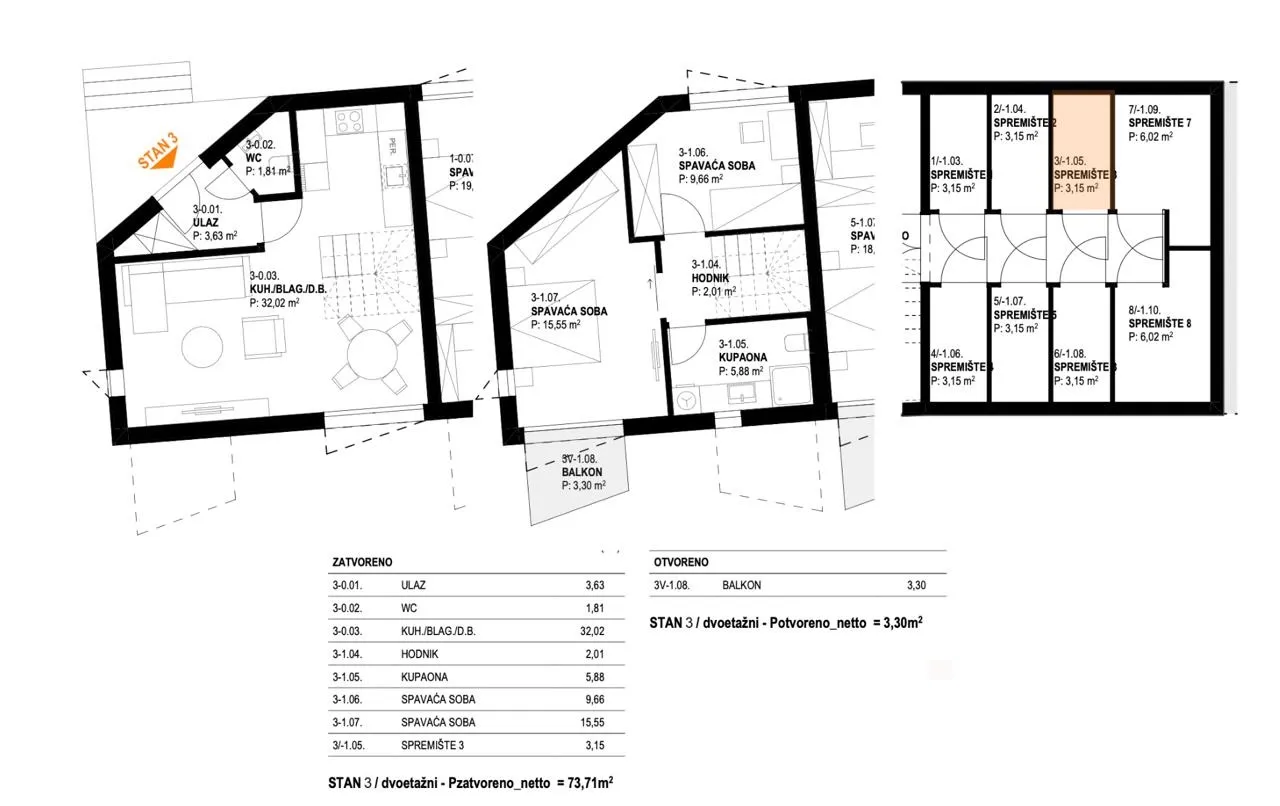 ludbreg, atraktivan trosoban stan površine 72,96 m², novogradnja - slika 5