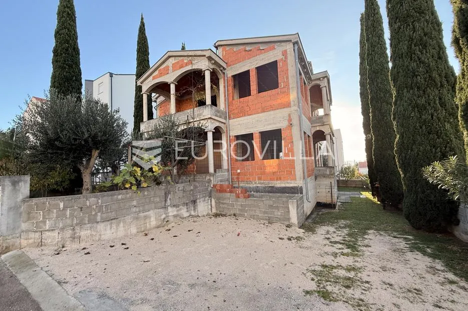 zadar, diklo – kuća u roh-bau fazi s 6 stambenih jedinica i otvorenim pogledom na more - slika 2