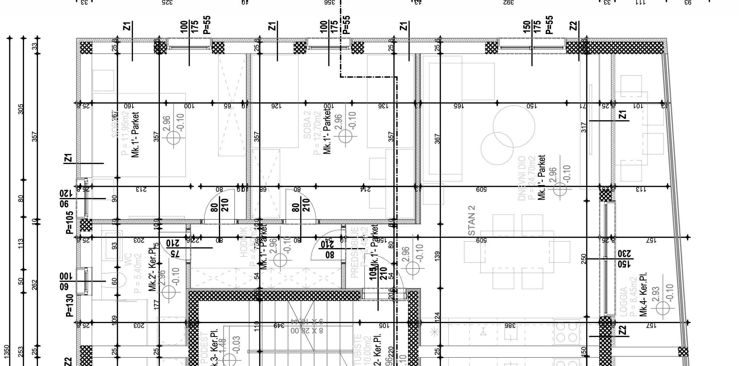 kaštela gomilica, dvosoban stan 70,2 m² s pogledom na more, natkriveni parking - slika 6