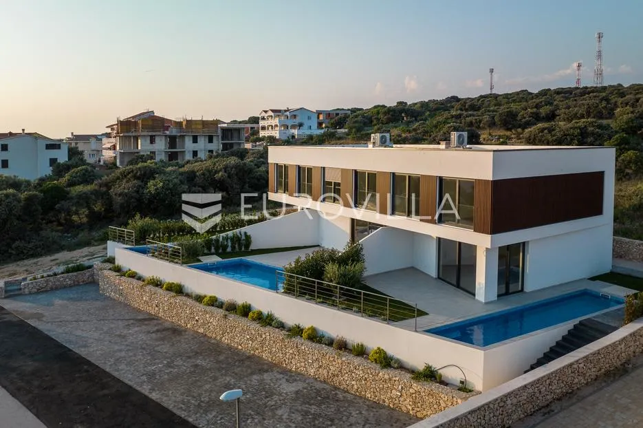 pag, mandre, luksuzno moderna vila 2, u nizu s bazenom i pogledom na more 130 m² - slika 12