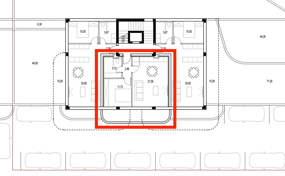 brodarica, novogradnja, jednosoban stan s pogledom na more, 60,87 m² - slika 13