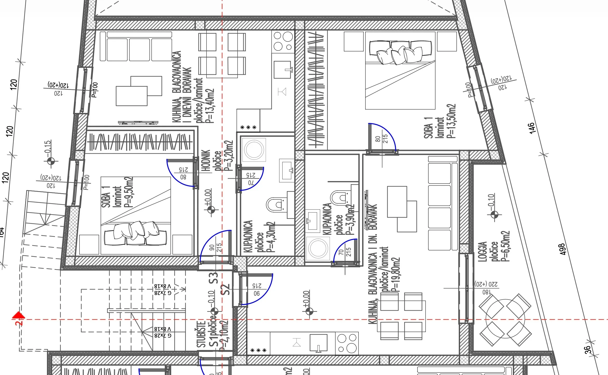 kaštel novi, komforan jednosoban stan od 43,7 m² i parkirno mjesto - slika 6