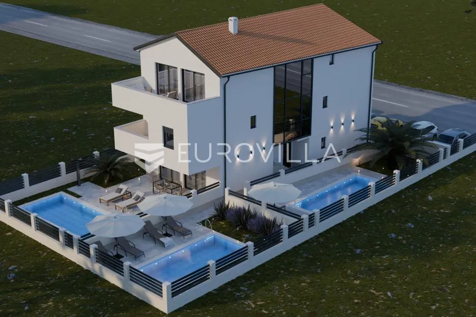 pag, mandre, trosoban stan 98 m² na prvom katu moderne zgrade s pogledom na more - slika 2