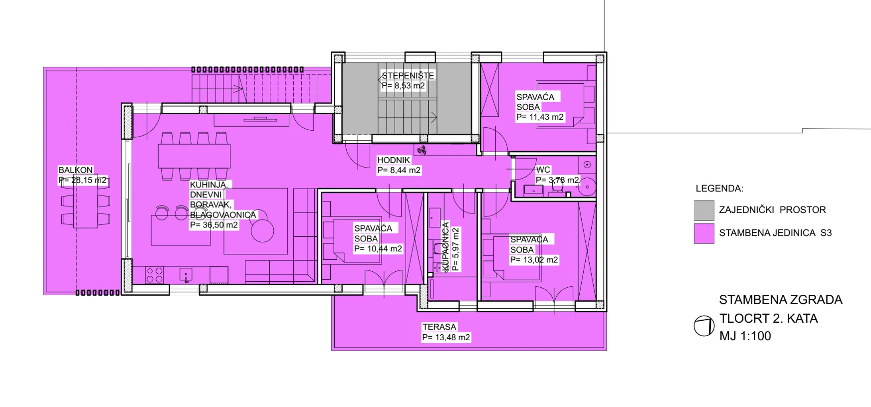 vodice, novogradnja, penthouse s krovnom terasom i pogledom na more, 141,80 m² - slika 25