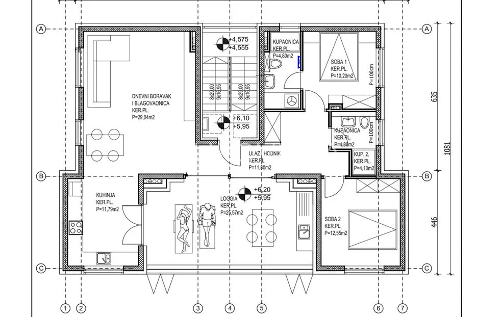 primošten, penthouse s pogledom na more, 107,16 m² - slika 6