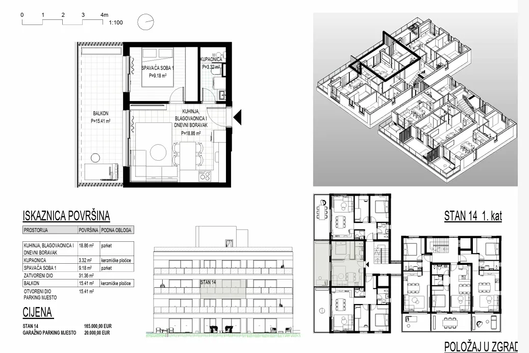 trogir, okrug gornji – apartman s14 na drugom katu neto korisne površine 39 m2 - slika 15