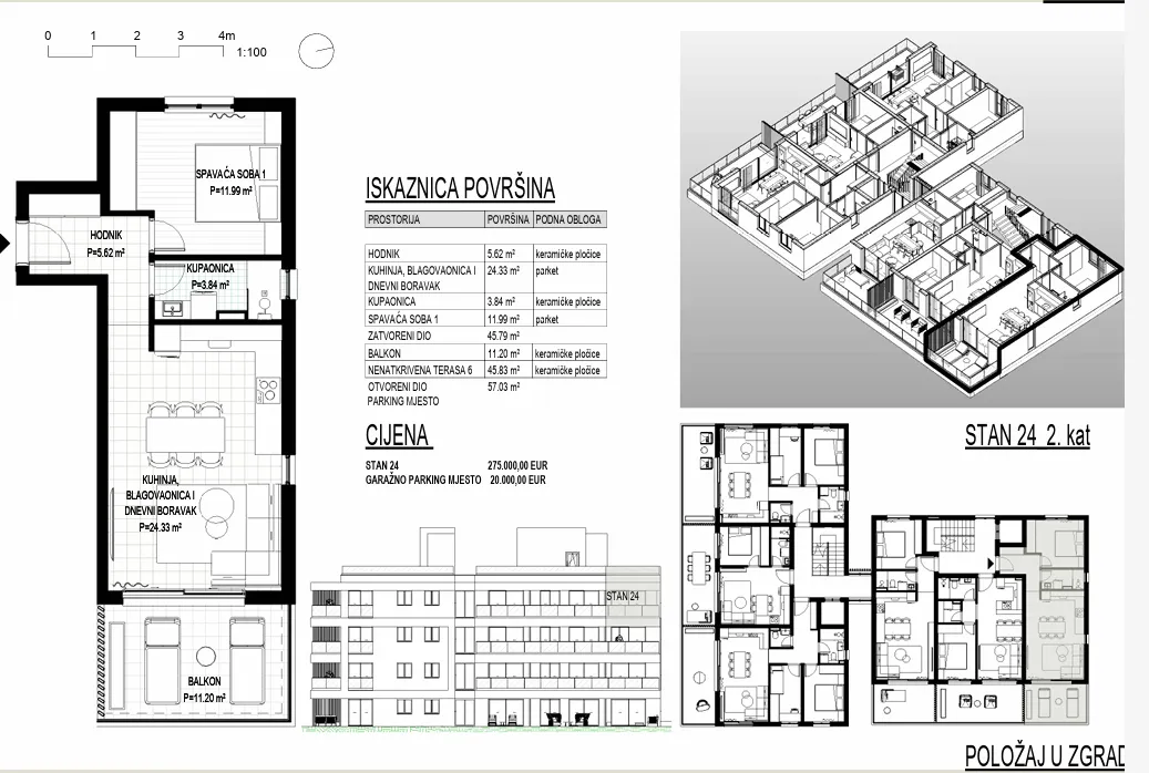 trogir, okrug gornji – apartman s24 na trećem katu neto korisne površine 62,8 m2 - slika 16