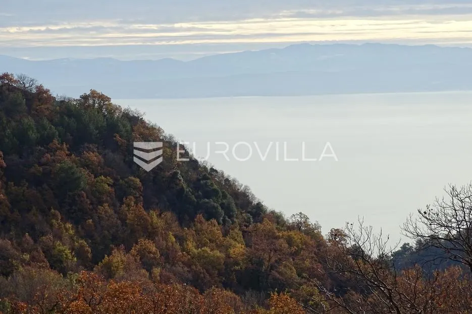Lovranska Draga, građevinski teren s fantastičnim pogledom - Lovranska Draga, Lovran