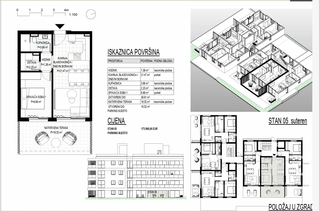trogir, okrug gornji – apartman s5 u izgradnji neto korisne površine 46,80 m2 - slika 15