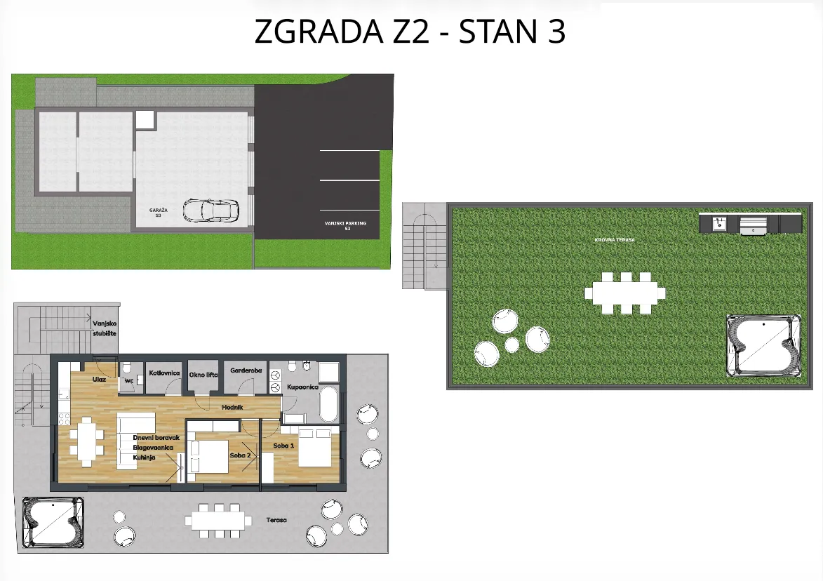 zagreb, gračani, novogradnja luksuzan trosoban penthouse 173,42 m² s krovnom terasom - slika 5
