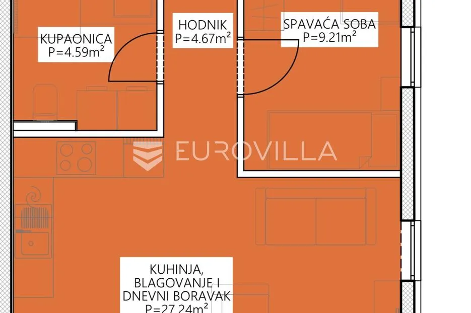 pag, povljana, dvosoban stan na 2. katu, s6 - slika 9