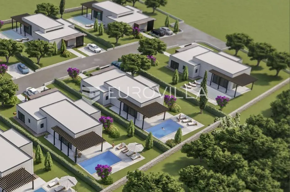 Vodnjan, prekrasna moderna prizemnica br. 8, neto korisne površine od 170 m² na okućnici od 718 m²