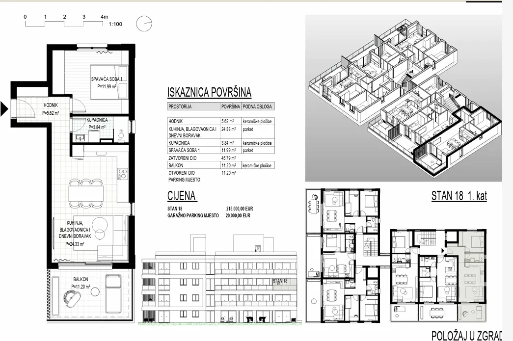 trogir, okrug gornji – apartman s18 na drugom katu neto korisne površine 51 m2 - slika 15