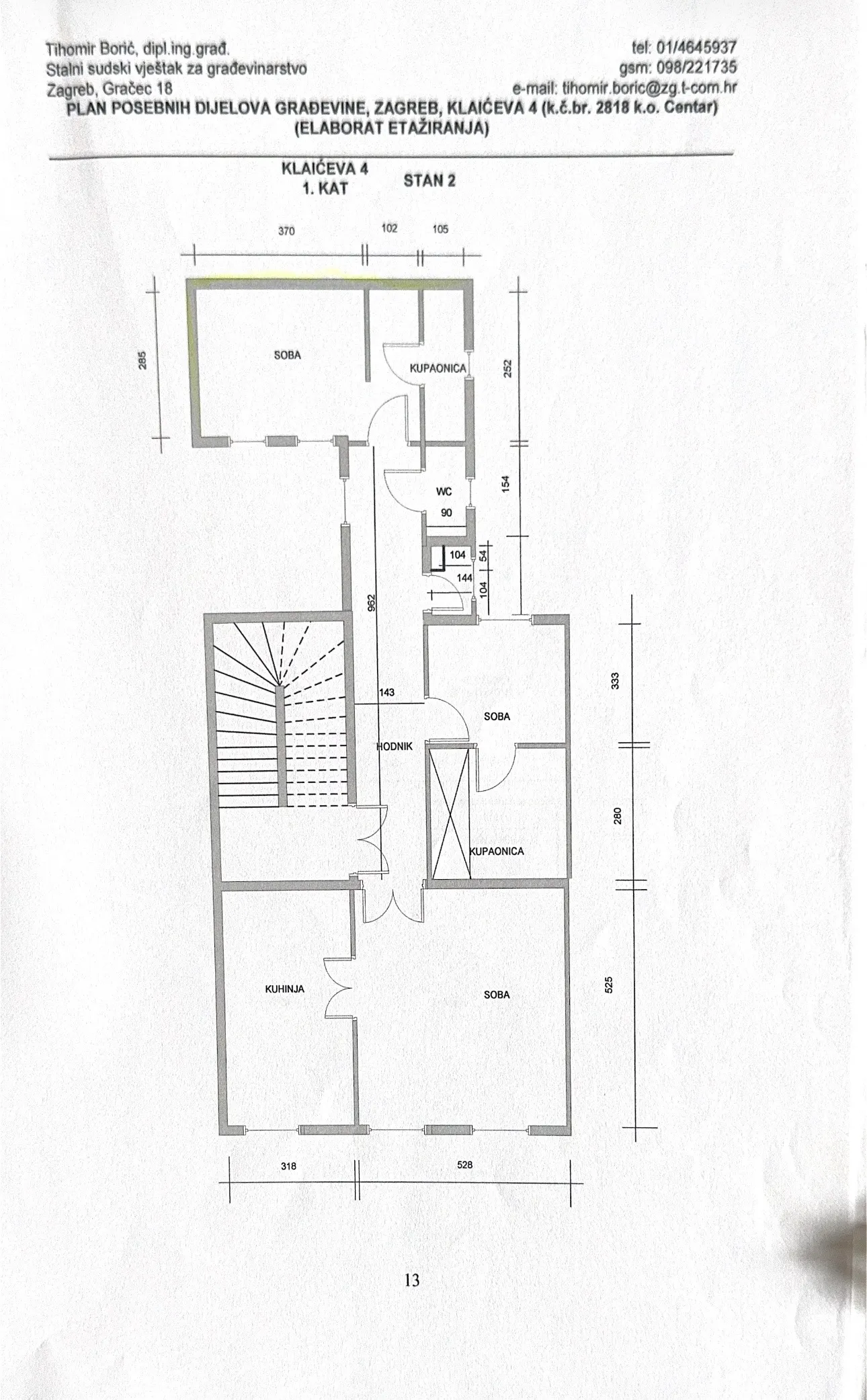 zagreb, centar, predivan trosoban građanski stan, 96 m² - slika 13