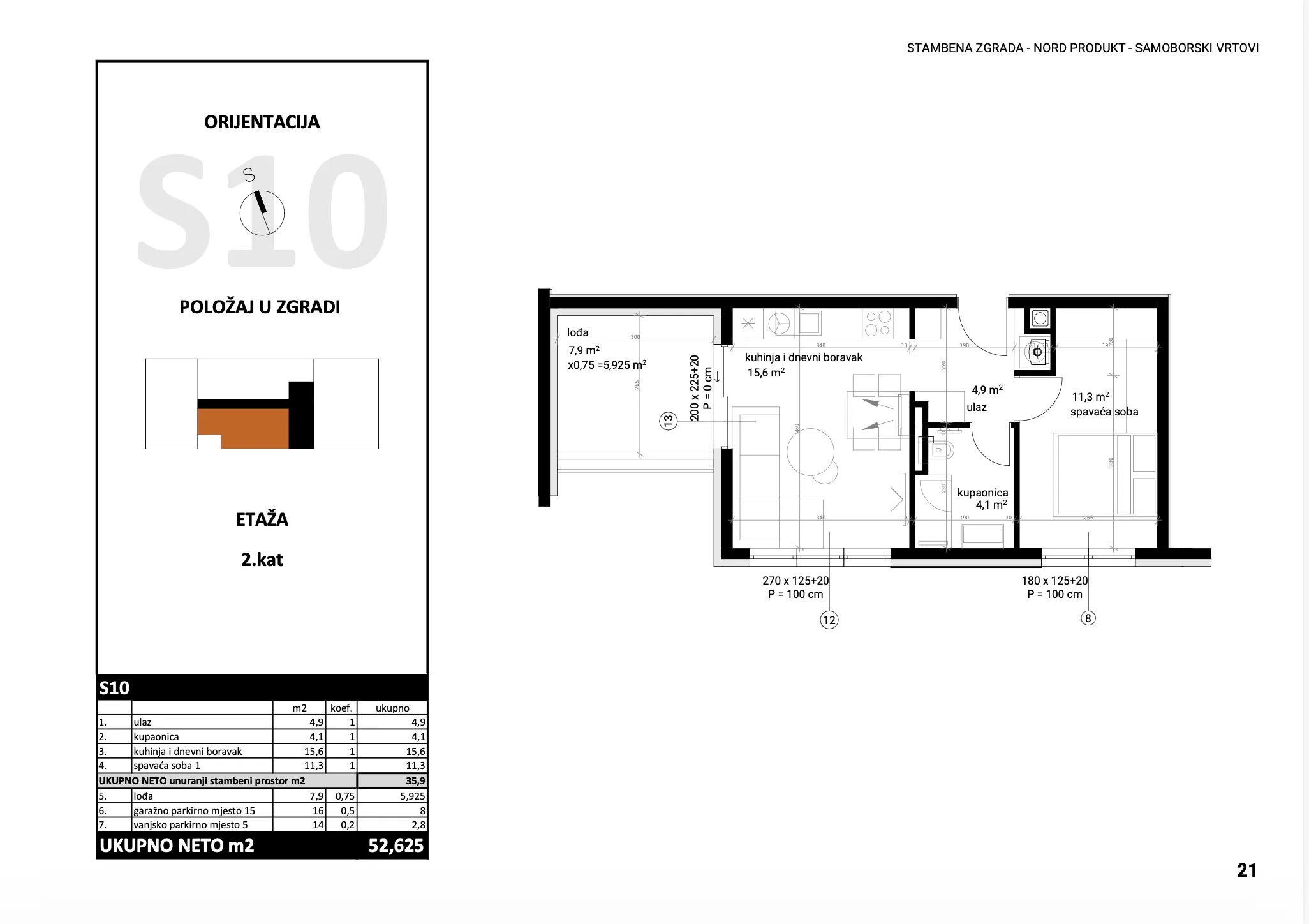 samobor, samoborski vrtovi prekrasan dvosoban stan 36 m² sa parkirnim i garažnim mjestom - slika 5