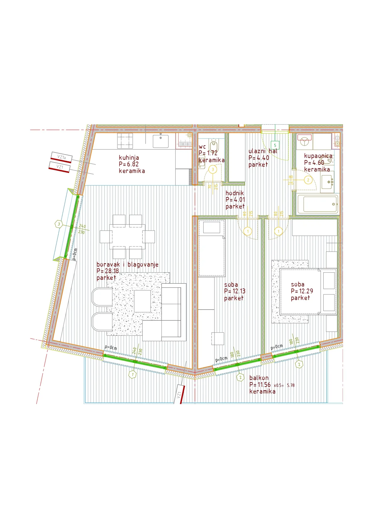 istra, poreč, dvosoban stan na 1. katu moderne novogradnje 88 m² - slika 15