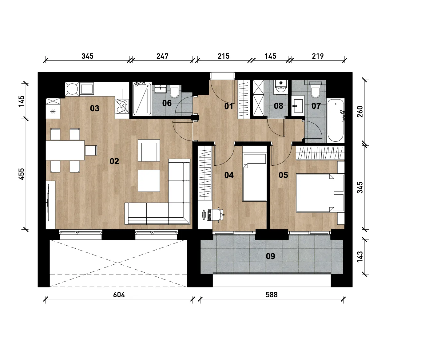 zagreb, prilaz baruna filipovića, uredski prostor 77,7 m², prvi najam, novogradnja - slika 6
