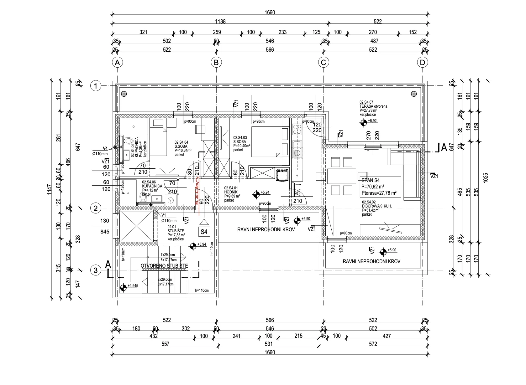 zagreb, maksimir, luksuzan trosoban penthouse 82,02 m² - slika 7