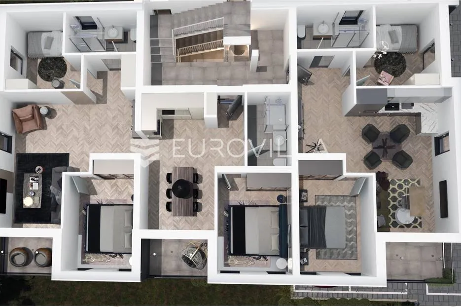 pula, bliža okolica, moderno opremljen trosobni stan u prizemlju s 96.66 m² vrta, 64.55 m² - slika 9