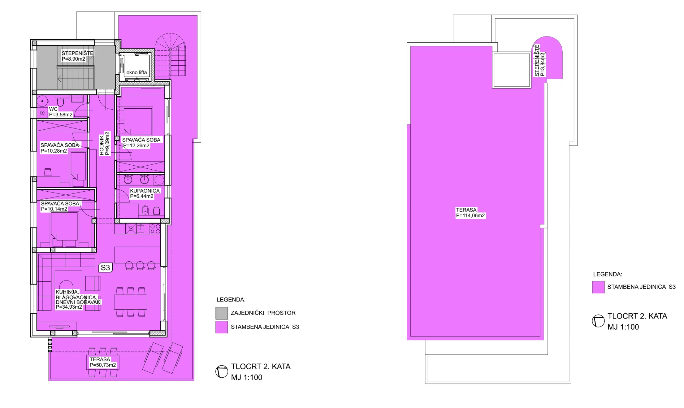 vodice, novogradnja, penthouse s krovnom terasom i pogledom na more, 137,93 m² - slika 27