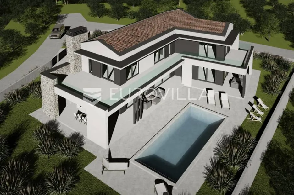istra, okolica marčane - građevinsko zemljište 3040 m2 s gotovim projektom za 3 vile - slika 7