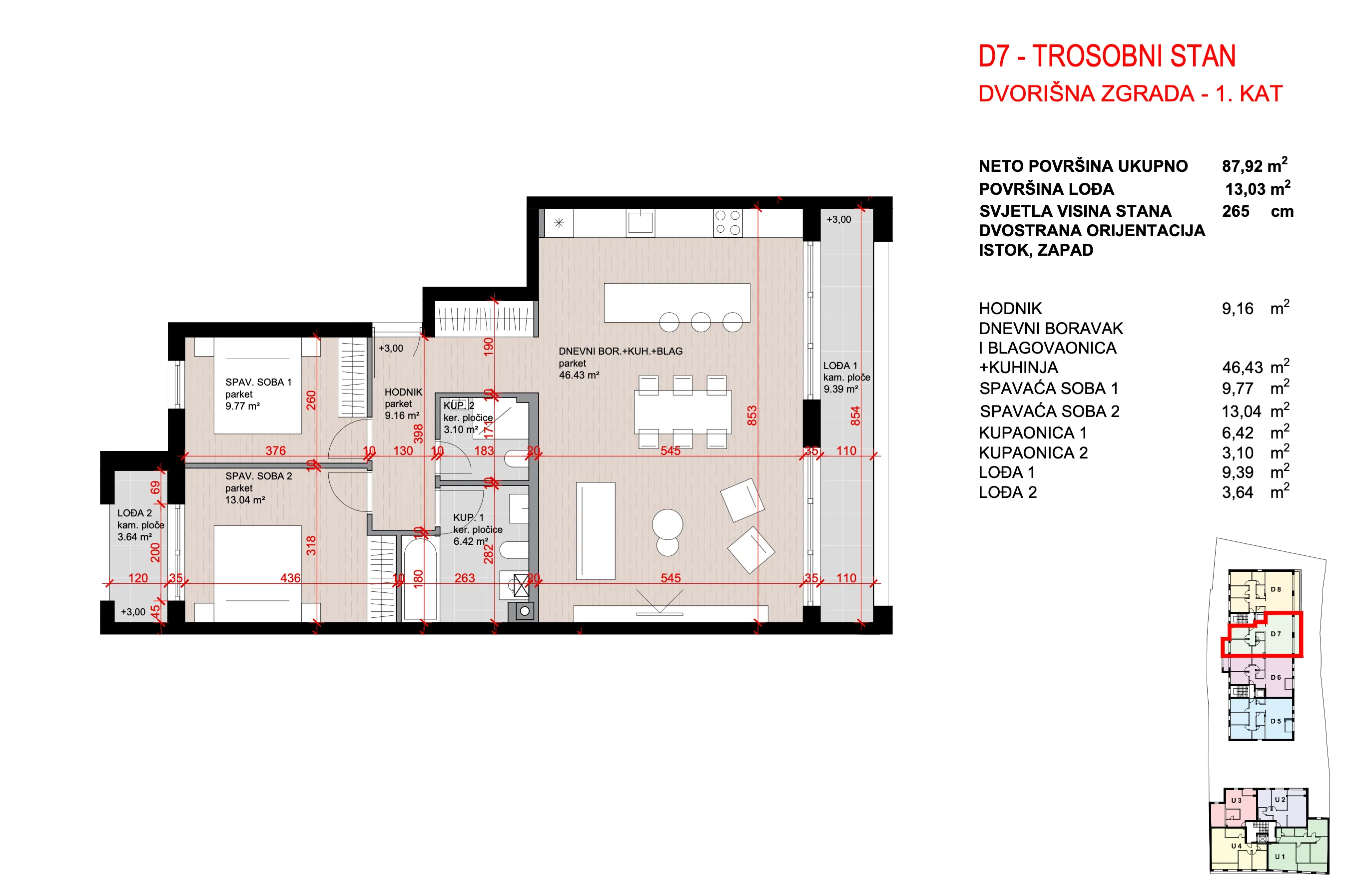 zagreb, maksimir, kvatrić, trosoban stan 98 m², novogradnja, garaža - slika 9