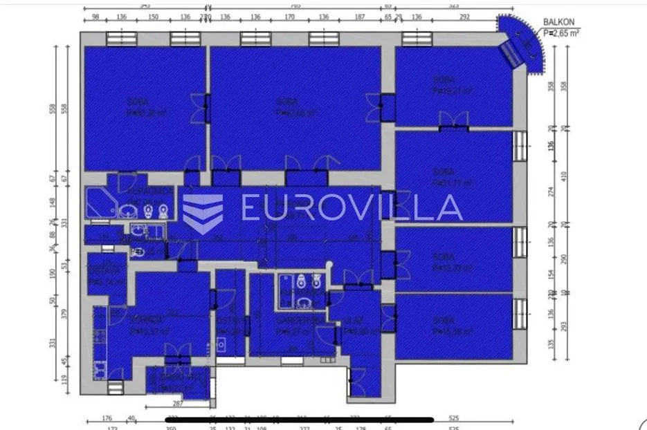 zagreb, centar, reprezentativan poslovni prostor 250 m² - slika 13