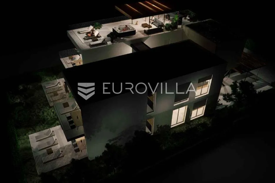 ugljan, ugljan luksuzni penthouse s jacuzijem, prvi red do mora 125.87 m² - slika 10