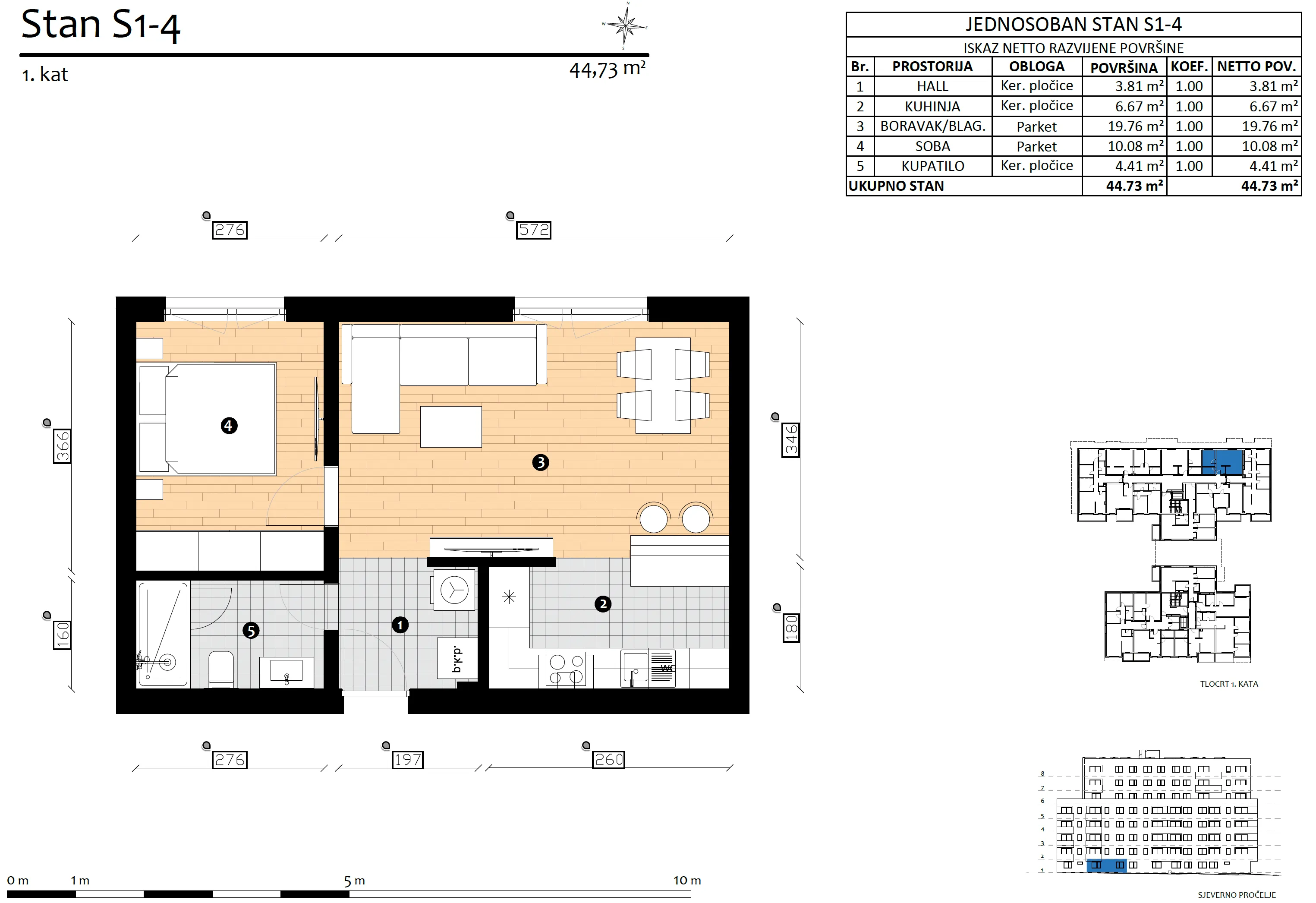 zagreb, trešnjevka, heritage, dvosoban stan 51,85 m² - slika 31
