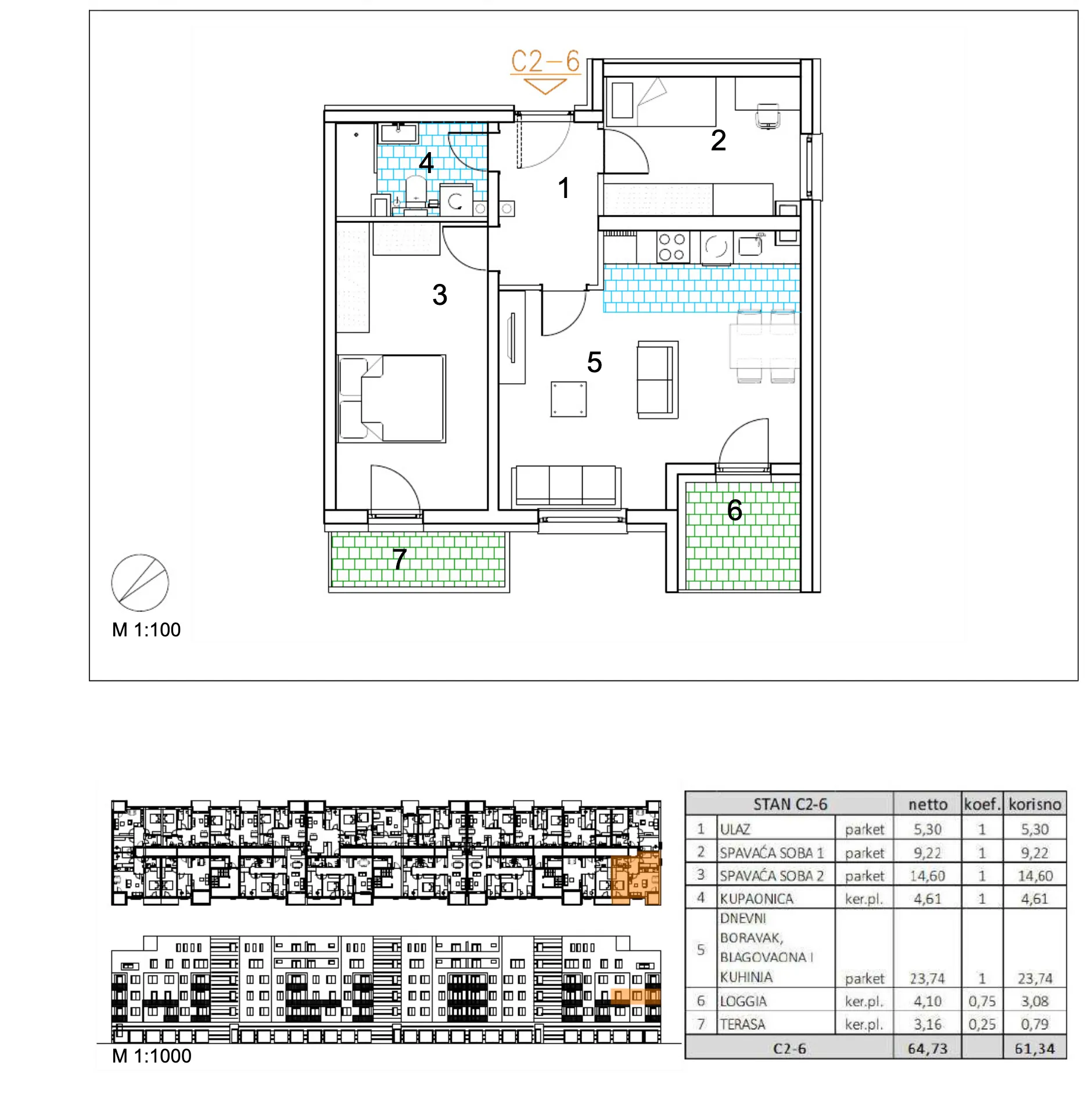 velika gorica, moderan trosoban stan u novogradnji, 61 m² - slika 6