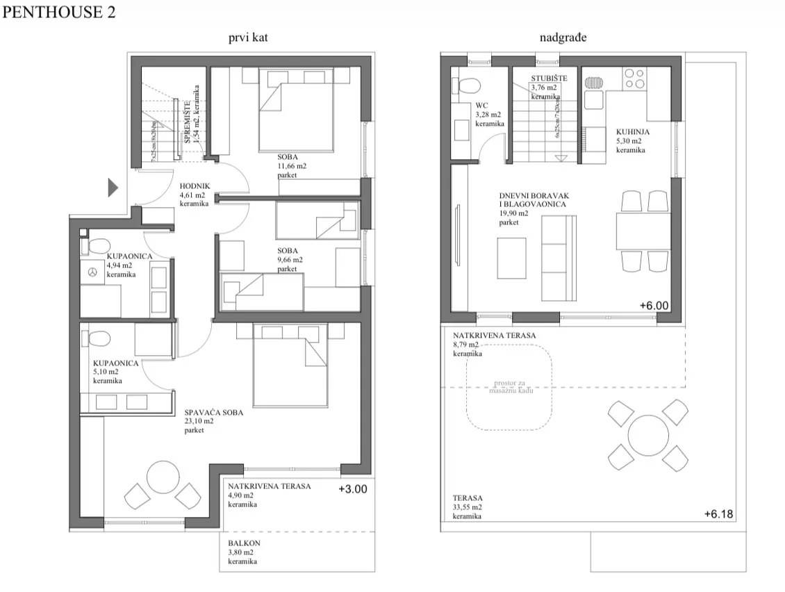 kaštel sućurac, luksuzan trosoban penthouse u novogradnji, 113.76 m² - slika 21