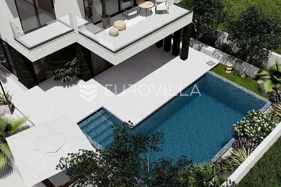 zadar, sukošan, moderna villa s bazenom i pogledom na more - slika 2