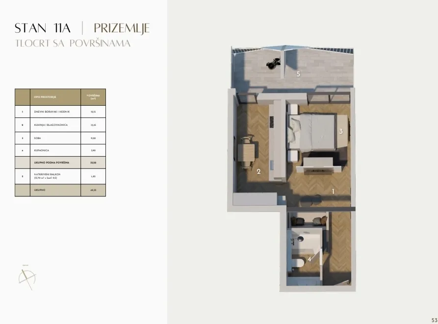 split | jednosoban stan na etaži visokog prizemlja - slika 12