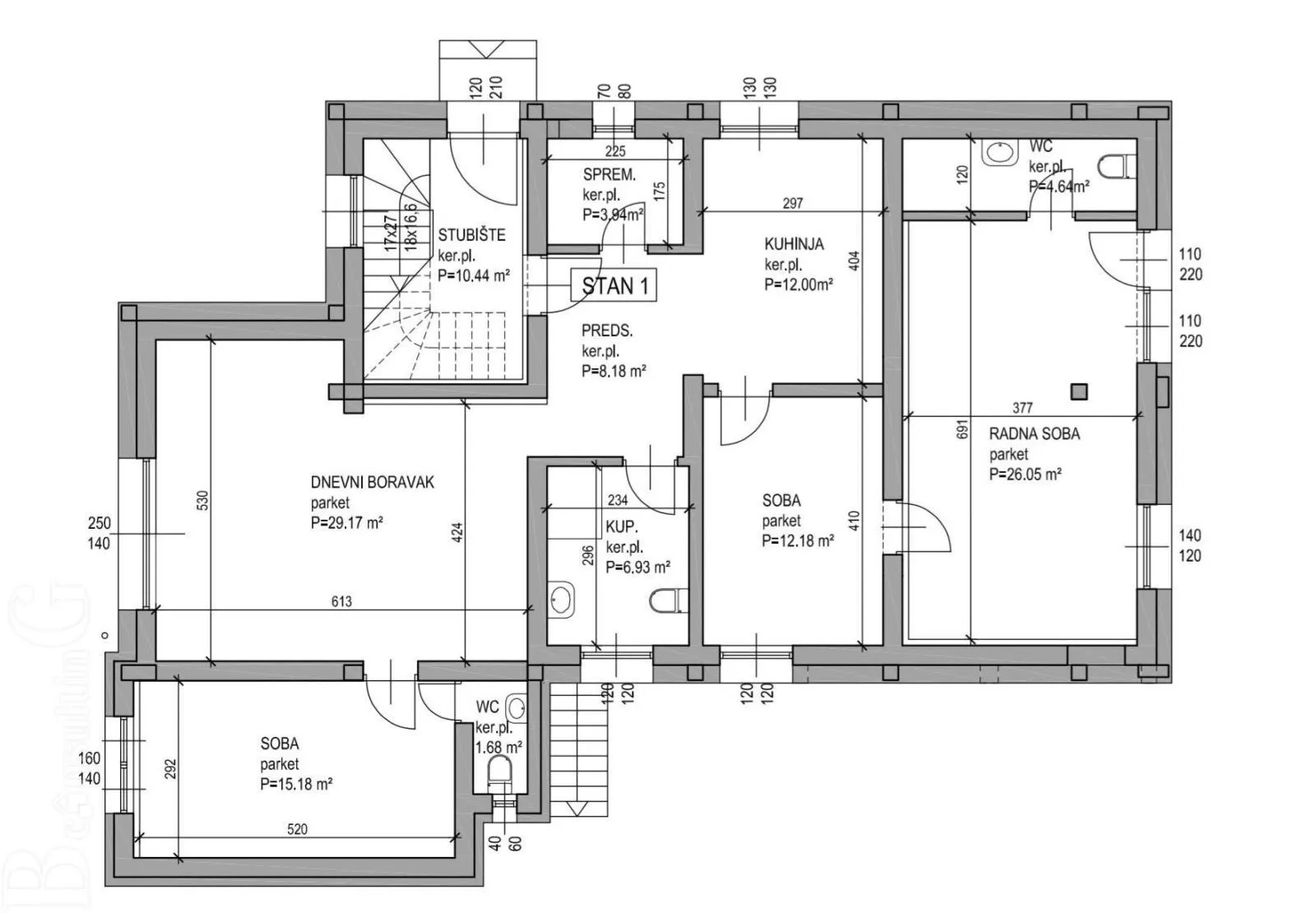 zaprešić, centar, četverosoban stan 160 m² s 4 parkirna mjesta, novogradnja - slika 20