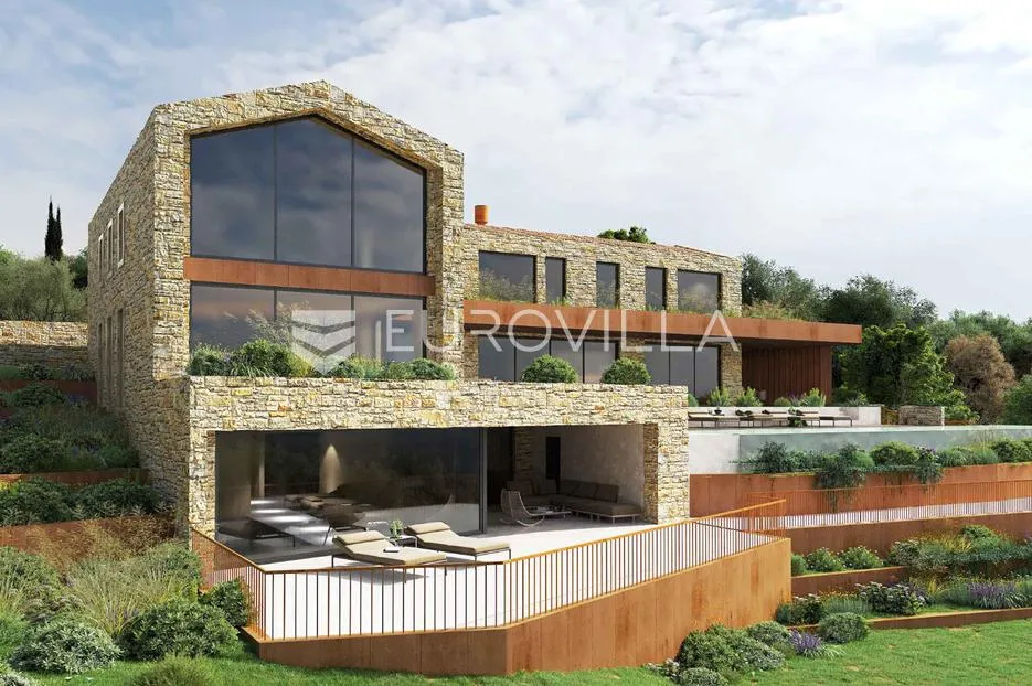 Istra, Motovun, građevinsko zemljište 2181m2 s idejnim projektom - Brkač, Motovun