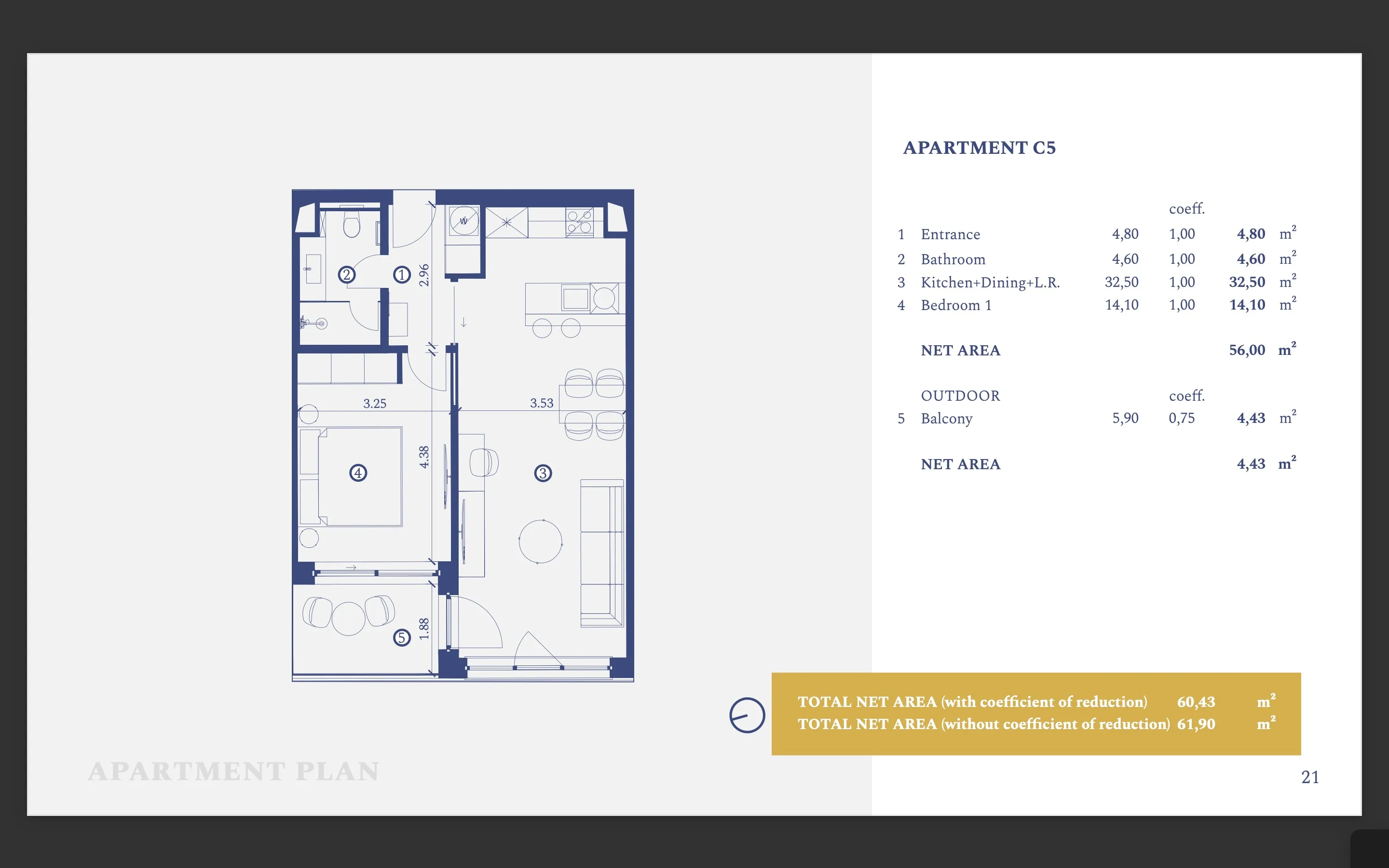 istra, savudrija, petram resort, apartman s jednom spavaćom sobom u prizemlju 61,90 m² - slika 14