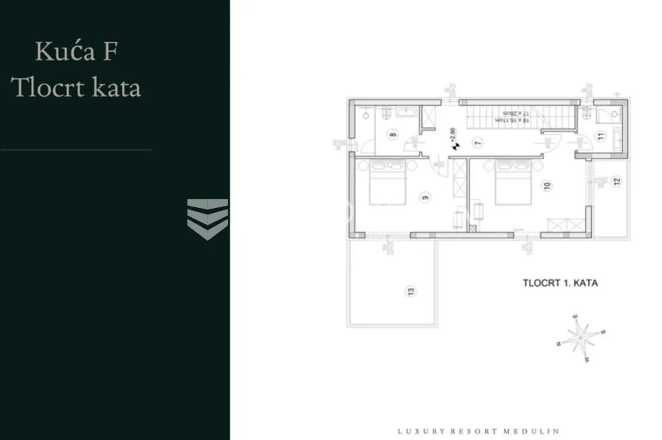 istra, medulin. luxury resort samostojeća kuća s bazenom 133 m2 - slika 6