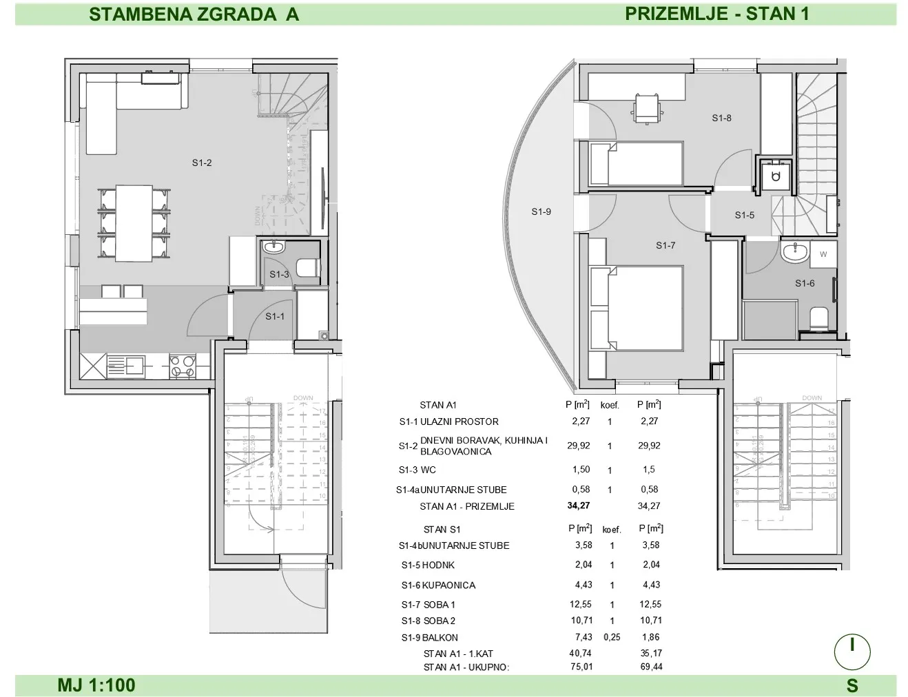 zagreb jarun moderan dvoetažni trosoban stan u ekskluzivnom projektu 80 m² - slika 10