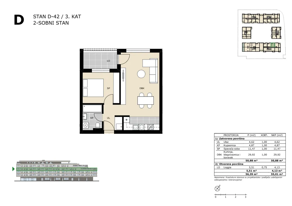 velika gorica, dvosoban stan neto površine 55,01 m² novogradnja - slika 5