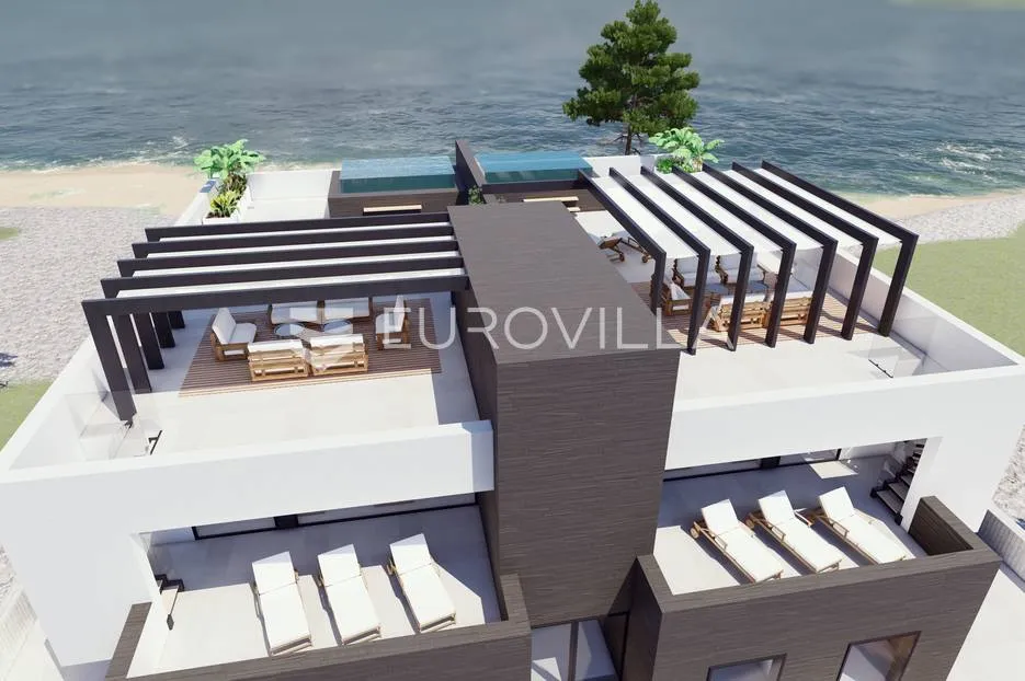 vinjerac, luksuzan penthouse prvi red do mora sa krovnom terasom 134,85 m² - slika 3