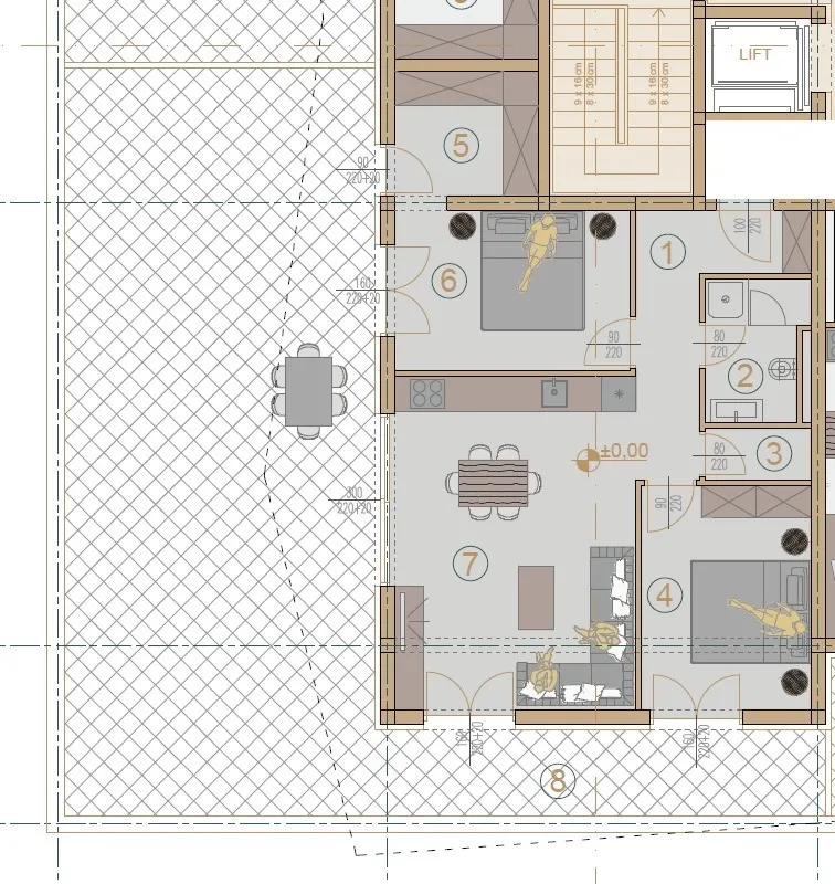 istra, pula, moderan trosobni stan 68 m² s terasom 80 m u blizini mora - slika 15