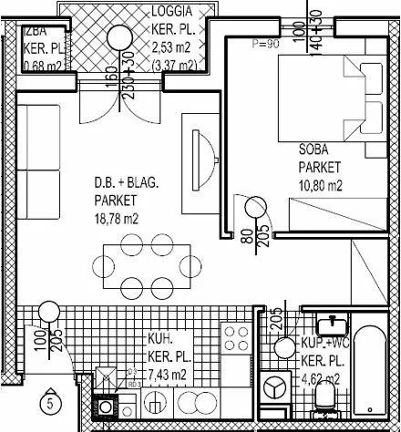 zagreb, stenjevec, dvosobni stan, 47 m² - slika 7