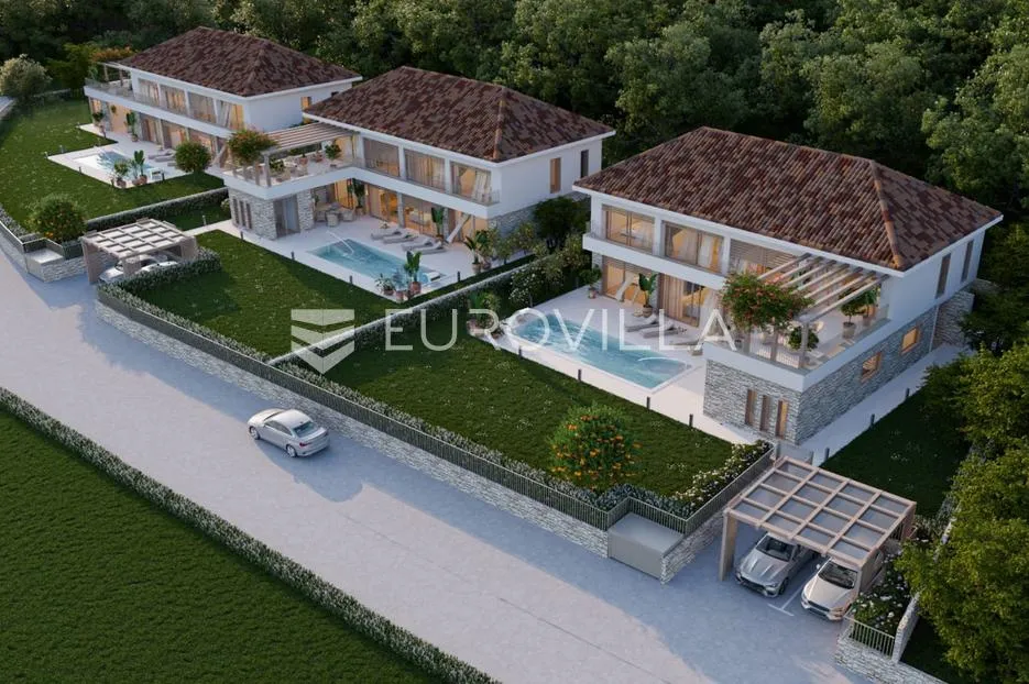 istra, kaštelir, građevinsko zemljište s projektom i pogledom na more - slika 7