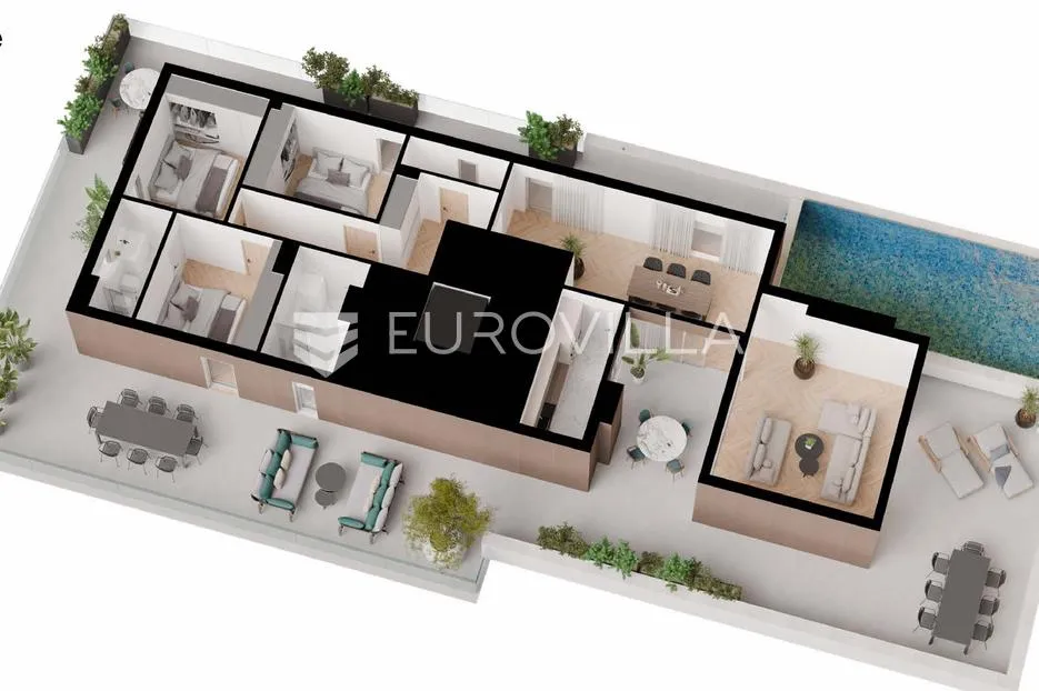 split, meje, luksuzni penthouse s privatnim bazenom - slika 6
